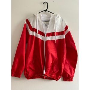 Red & White Windbreaker